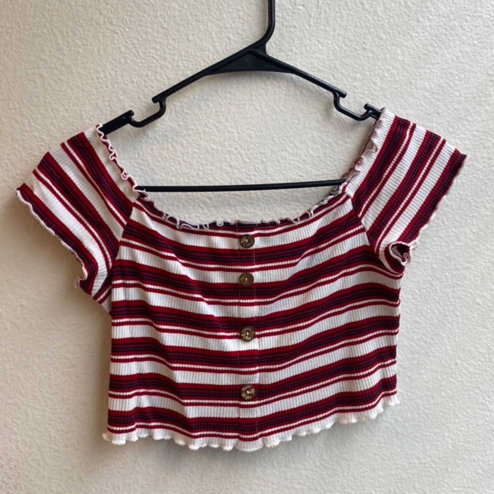 Off the shoulder crop top